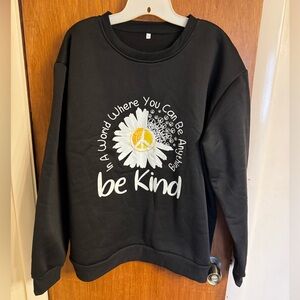 PLUS SIZE FLORAL BE KIND SWEATSHIRT